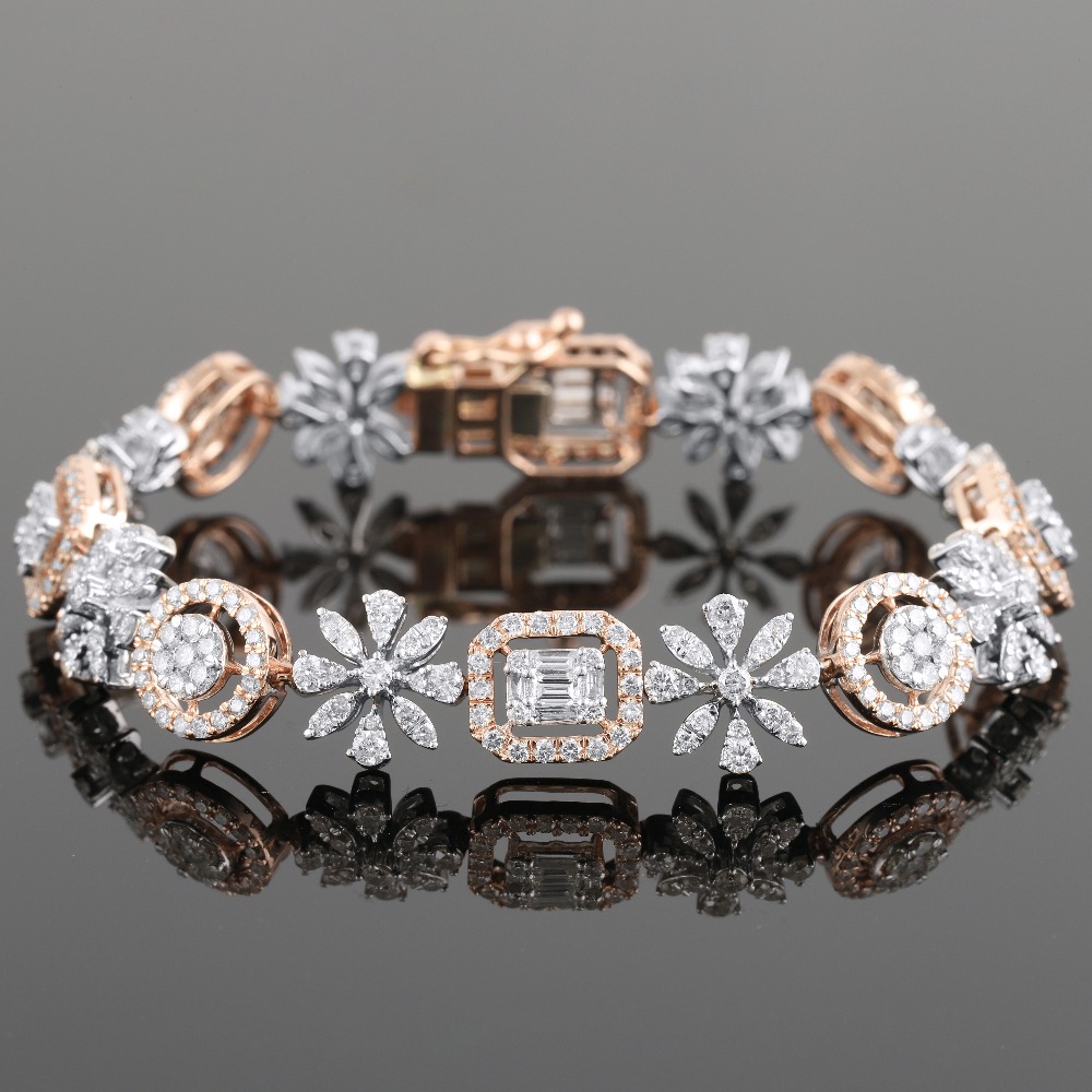 18kt gold classic diamond bracelet