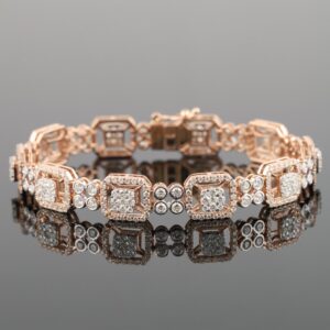 18kt rose gold trending diamond bracelet