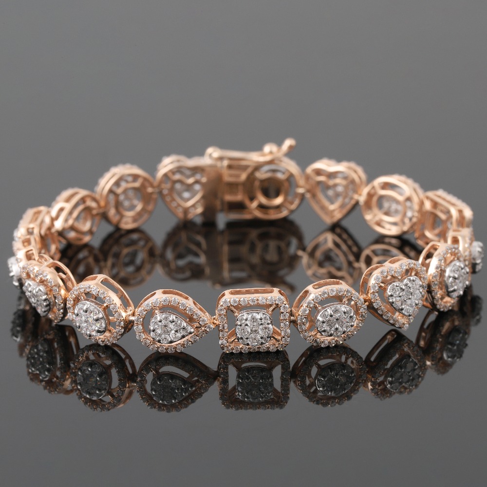 18kt rose gold diamond bracelet