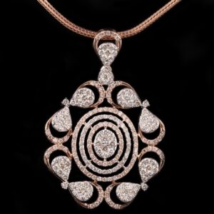 18KT Gold Delight Diamond Pendant Set