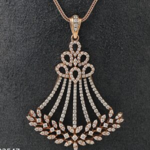 18KT Gold Designer Diamond Pendant Set