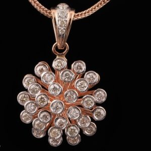 18KT Gold Elite Diamond Pendant Set