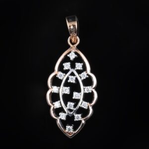 18KT Gold Delicate Diamond Pendant Set