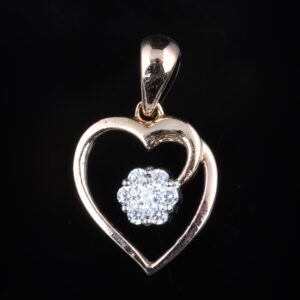 18KT Gold Work Wear Diamond Pendant Set
