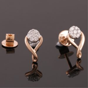 18kt designer diamond bali earrings