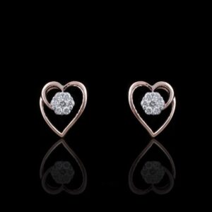 18kt designer diamond stud earrings