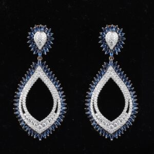 18kt designer diamond drops earrings