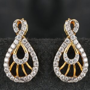 18kt designer diamond drops earrings