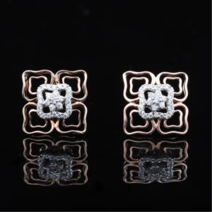18kt designer diamond stud earrings