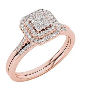 rose gold diamond ring