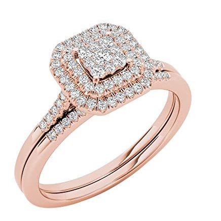 rose gold diamond ring