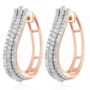 18kt real diamond rose gold bali