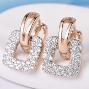 Fancy diamond rose gold bali
