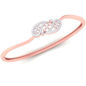 18kt rose gold designer diamond bracelet