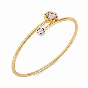 18KT Light Weight Flower Design Diamond Bracelet