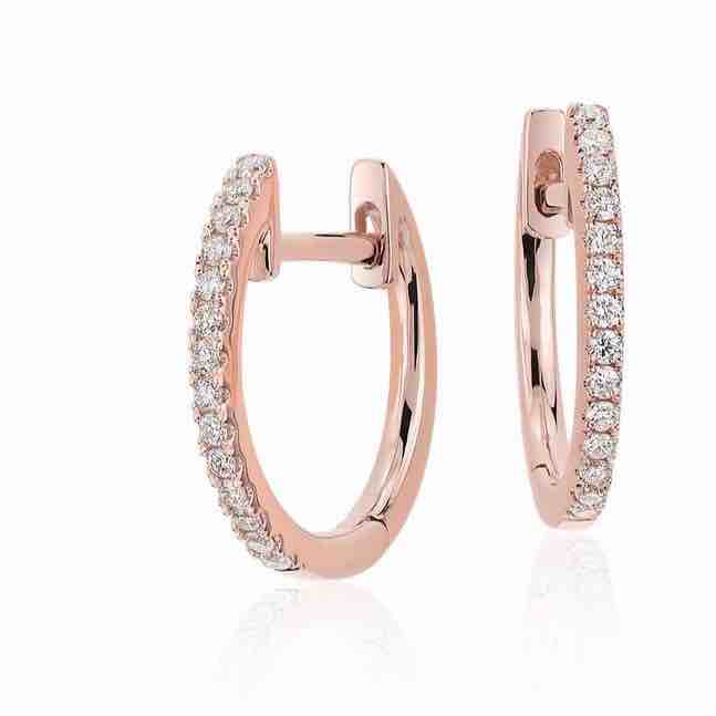 18KT Rose Gold Fancy Real Diamond Earring