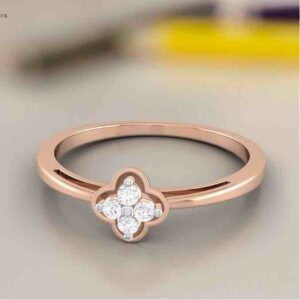 18KT Rose Gold Engagement Diamond Rings