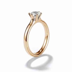 18KT Rose Gold Real Diamond Solitaire Wedding Ring