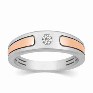 18KT Gold Designer Real Diamond Gents Ring