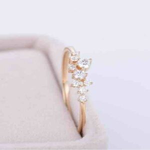 18KT Real Diamond Rose Gold Ring