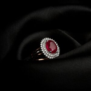 18KT Real Diamond Designer Ladies Ring