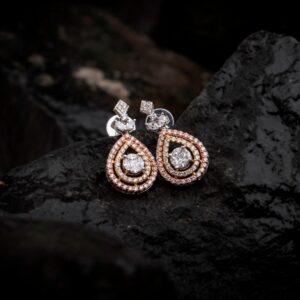 18KT Real Diamond Ladies Marquise Designer Earrings