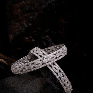 18KT Real Diamond Ladies Designer Bangles