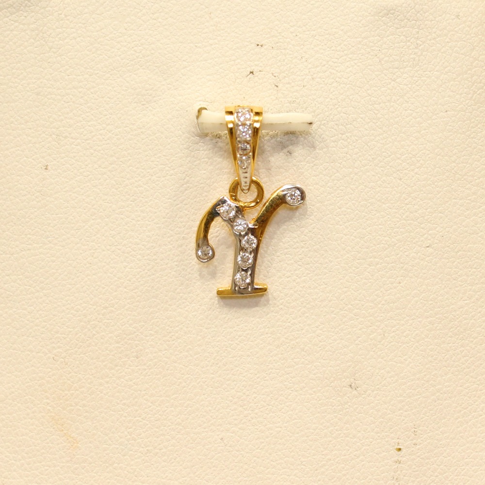 22KT Gold Indian Fancy Letter Pendant
