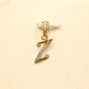 22KT Gold Indian Letter Pendant
