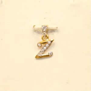 22KT Gold Indian Letter Pendant