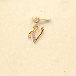 22KT Gold Indian Letter Pendant