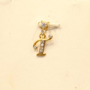 22KT Gold Indian Letter Pendant