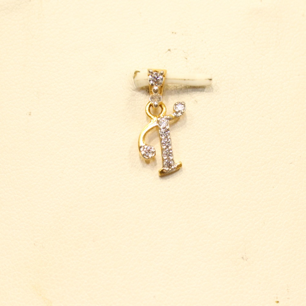 22KT Gold Indian Letter Pendant