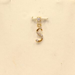 22KT Gold Indian Letter Pendant