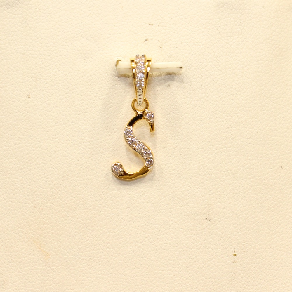 22KT Gold Indian Letter Pendant