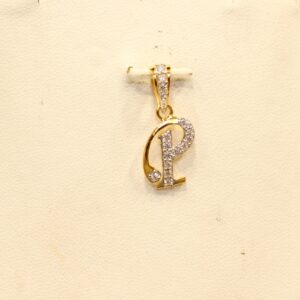 22KT Gold Indian Letter Pendant
