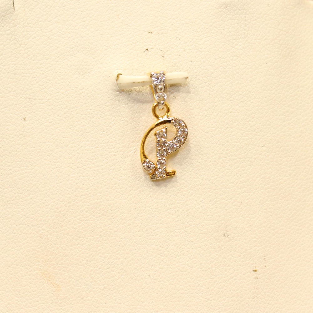 22KT Gold Indian Letter Pendant