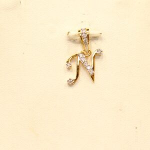 22KT Gold letter Fancy Pendant