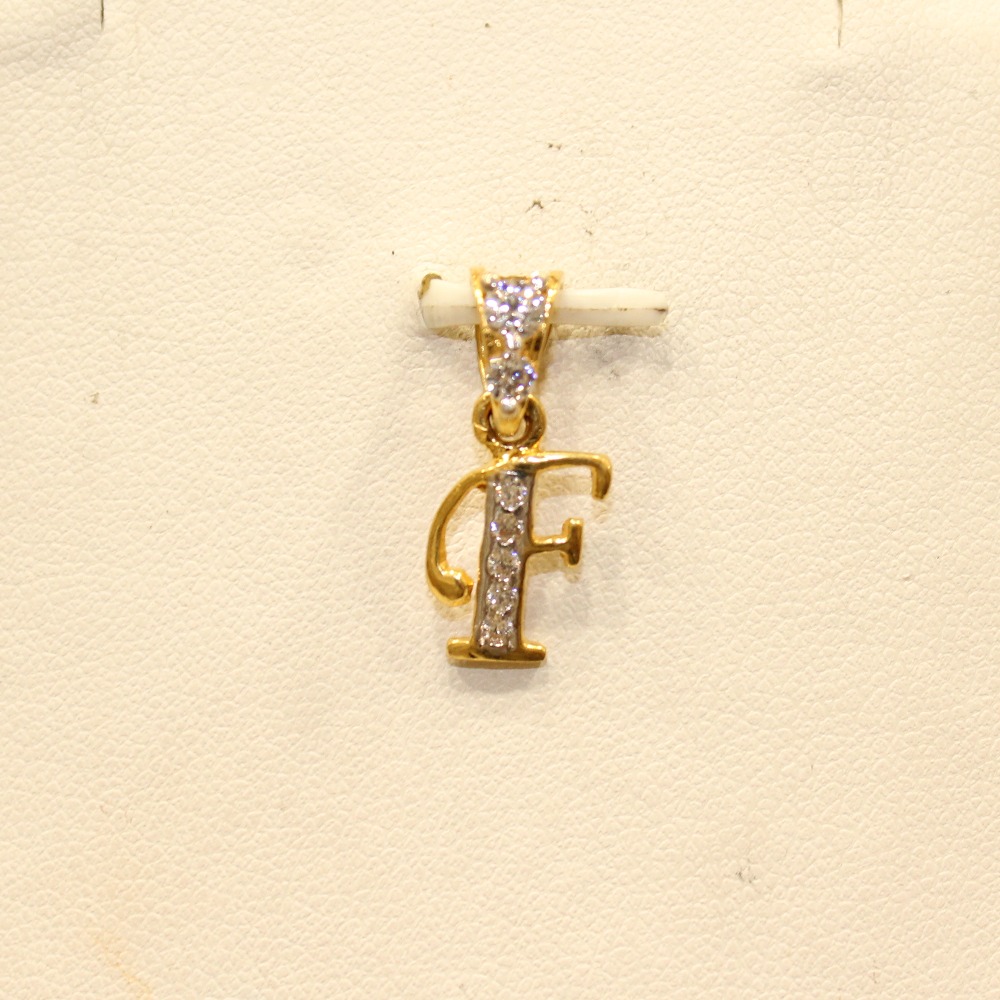 22KT Gold Indian Letter Pendant