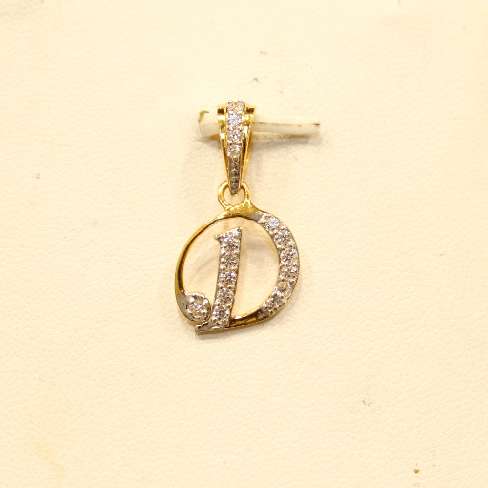 22KT Gold Indian Letter Pendant