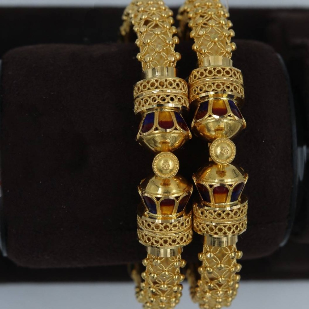916 gold kalkatti kada style bangle