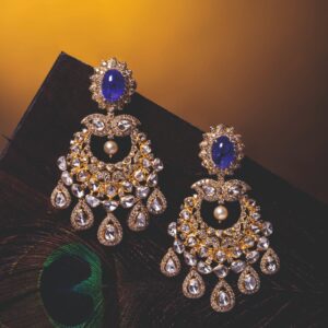 916 Gold Jadau Earrings