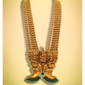 916 Gold Temple Design Long Necklace