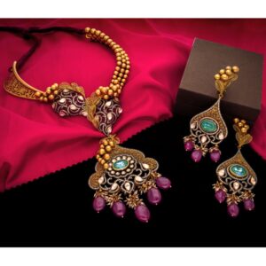 916 Gold Antique Wedding Necklace Set
