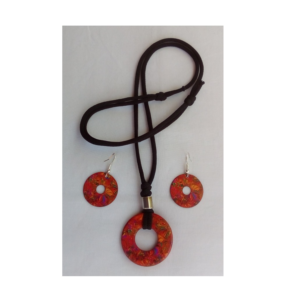 Multicolor Vertical Fancy Necklace Set