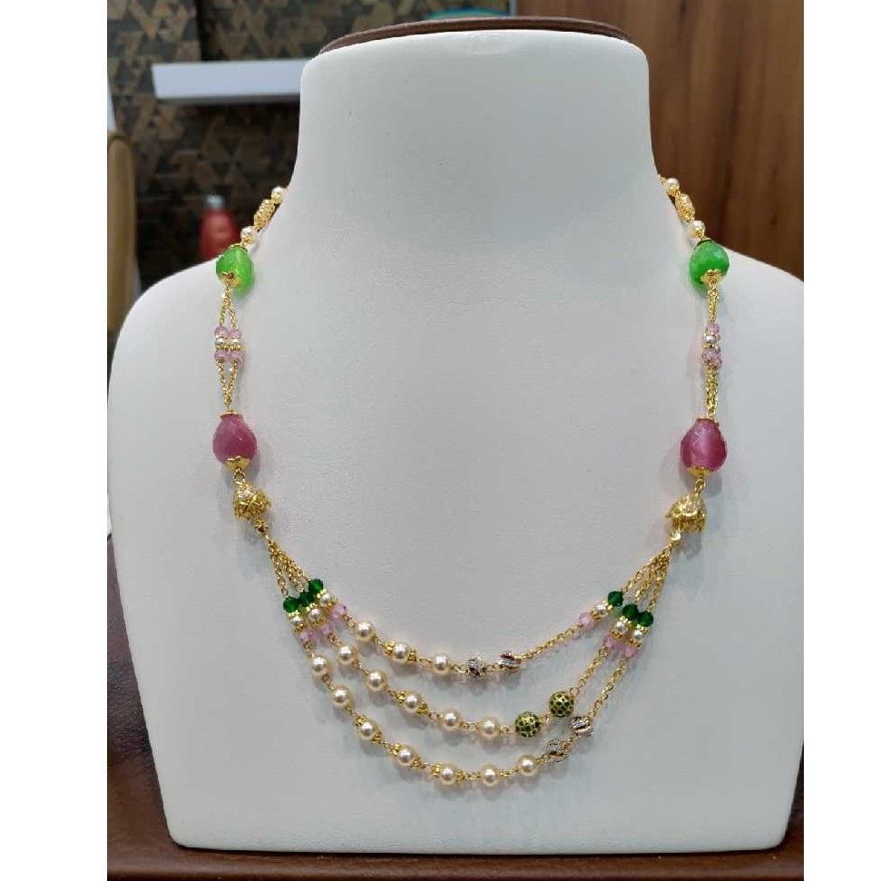 916 Gold Colorful Moti Mala