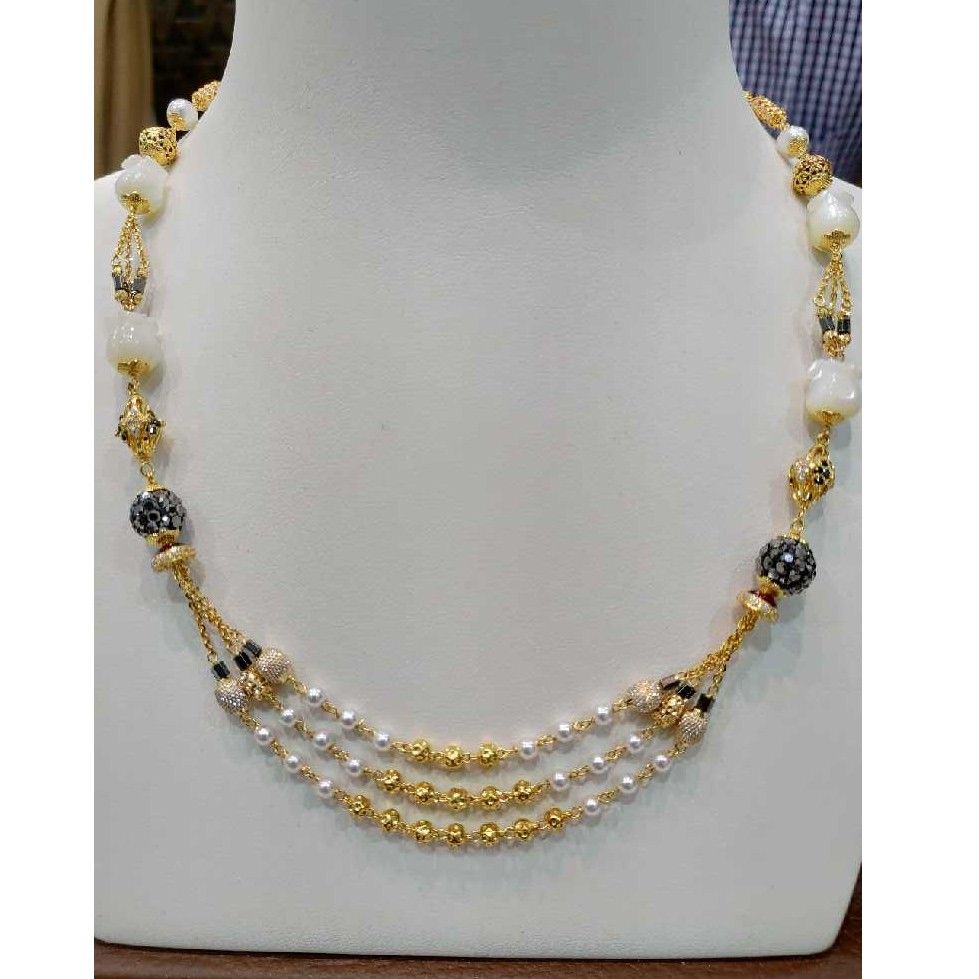 916 Gold Stylish Moti Mala