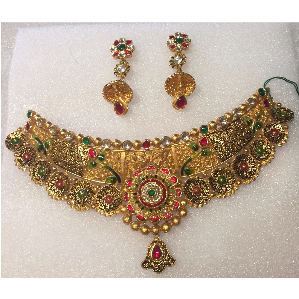 Rajkot Antique Jewellery Bridal Necklace Set