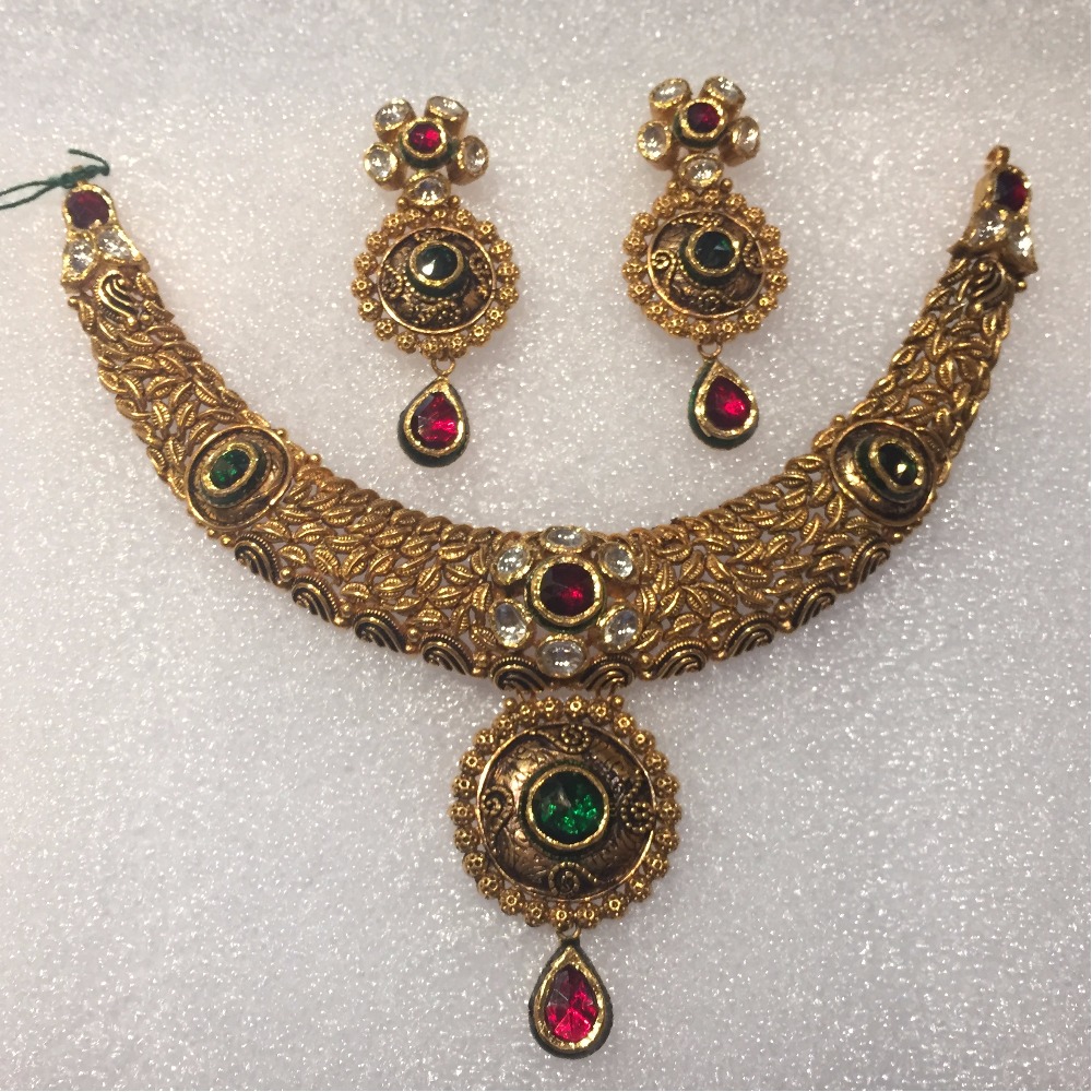 Rajkot Antique Jewellery Jadtar Bridal Necklace Set