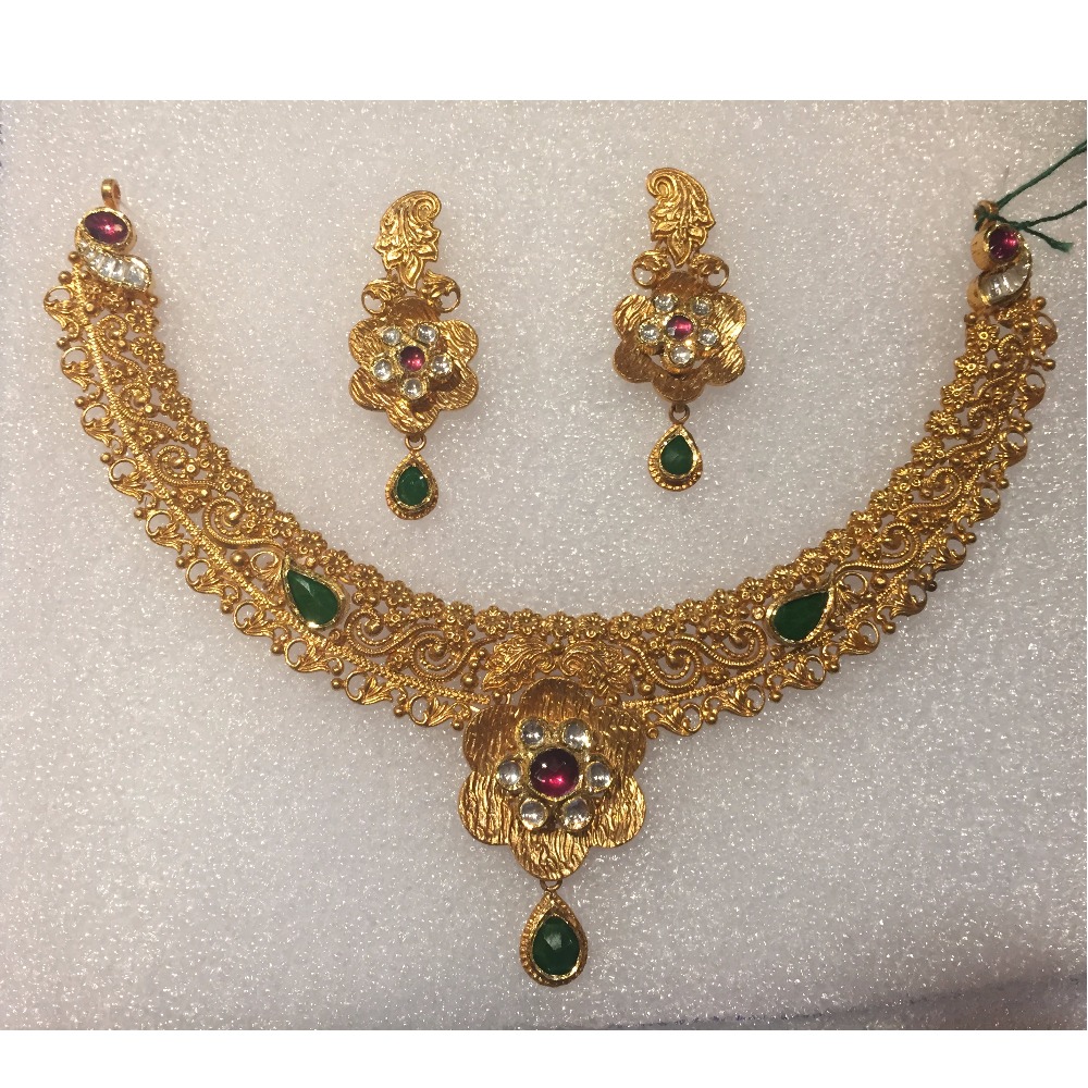 Rajkot Antique Jewellery Jadtar Bridal Necklace Set